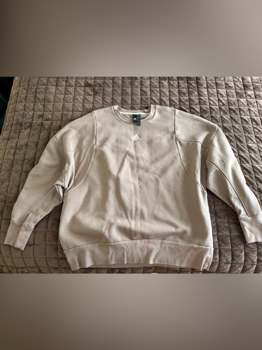 NWOT adidas Light Beige Crewneck Sweatshirt